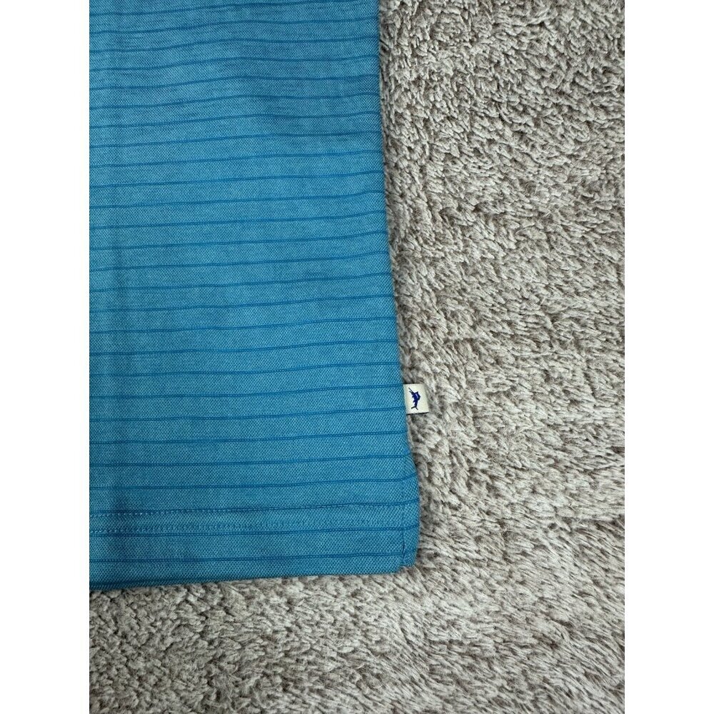 Tommy Bahama Men's S Paradiso Polo Shirt Mosaic Blue Striped NWT $99.50 - Picture 6 of 13